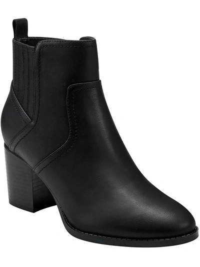 Shop Bandolino Denyse3 Womens Faux Leather Round Toe Ankle Boots In Black