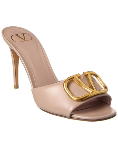 Shop Valentino Vlogo Signature 90 Leather Sandal In Pink