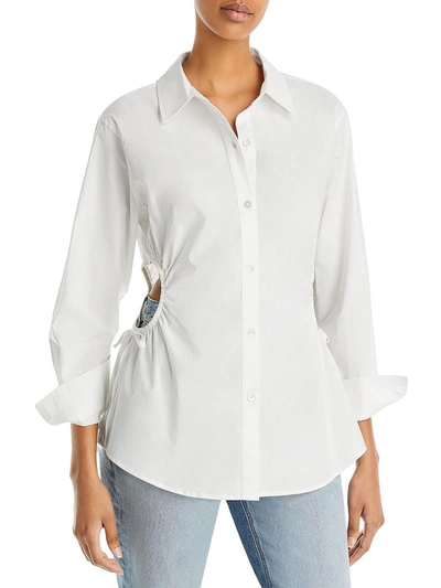 Shop Rails Cristiana Womens Tencel Blend Cut-out Tunic Top In White