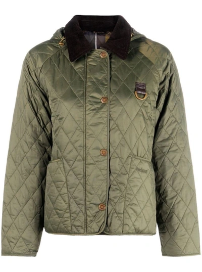 Shop Barbour Down Jackets In Olive