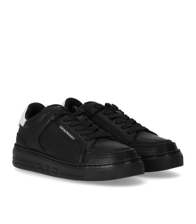 Ea7 Emporio Armani Basket Black Sneaker | ModeSens