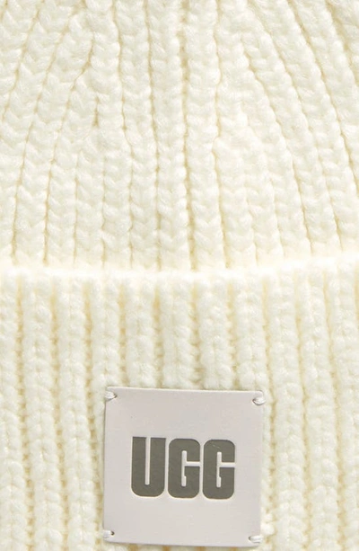 Ugg Womens Nimbus Logo-patch Knitted Beanie In Nimbus