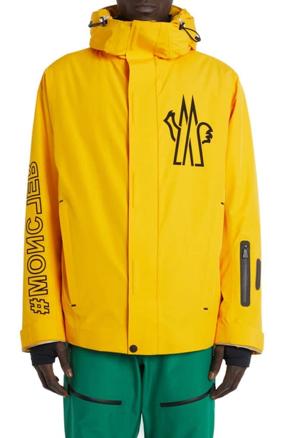 Shop Moncler Moriond Stretch Nylon Ski Jacket In Yellow