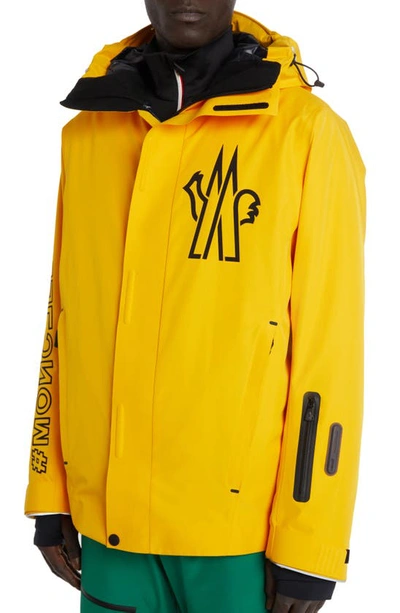Shop Moncler Moriond Stretch Nylon Ski Jacket In Yellow