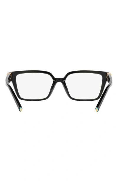 Shop Tiffany & Co 53mm Rectangular Optical Glasses In Black