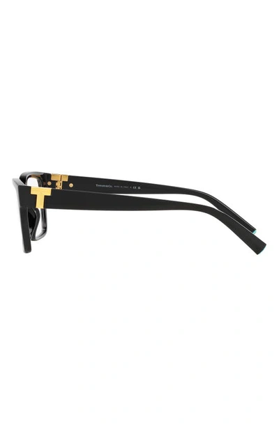 Shop Tiffany & Co 53mm Rectangular Optical Glasses In Black