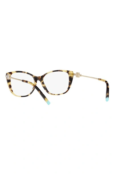 Shop Tiffany & Co 54mm Butterfly Optical Glasses In Dark Havana