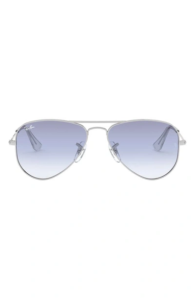 Ray Ban Junior 52mm Aviator Sunglasses In Silver