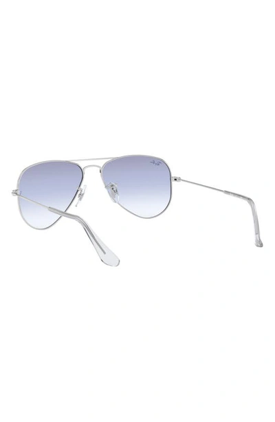 Shop Ray Ban Ray-ban Junior 52mm Aviator Sunglasses In Silver