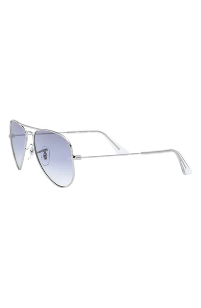 Ray Ban Junior 52mm Aviator Sunglasses In Silver