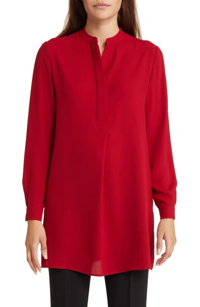 Shop Anne Klein Popover Blouse In Titian Red