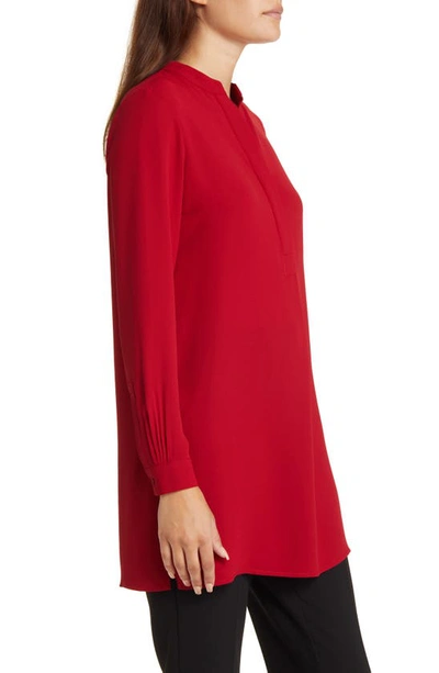 Shop Anne Klein Popover Blouse In Titian Red