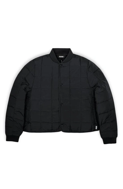 Shop Rains Liner Bomber Jacket In Black