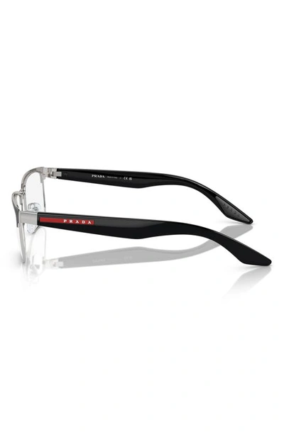 Shop Prada 56mm Rectangular Optical Glasses In Black