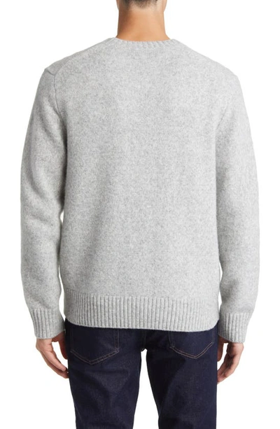 Shop Vince Mélange Wool Blend Crewneck Sweater In Light Heather Grey