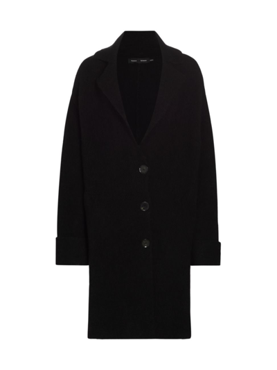 Shop Proenza Schouler Women's Alpaca-blend Long Coat In Black