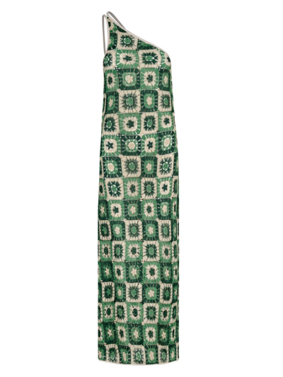 Shop Johanna Ortiz Women's Lemongrass Crochet Maxi Dress In Green