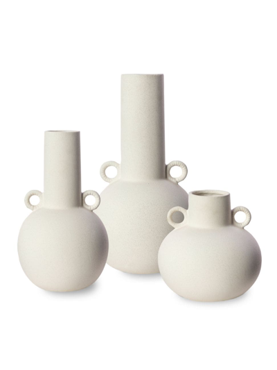 Shop Surya Acanceh 3-piece Vase Set In White