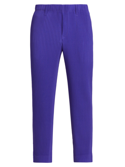 Shop Issey Miyake Men's September Pleated Trousers In Viola Violet