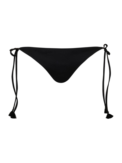 Shop Johanna Ortiz Women's Sullen Tassel-detailed Cotton Bikini Bottom In Black