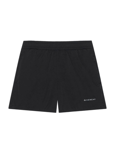 Shop Givenchy Men's Medium Swim Shorts In Black