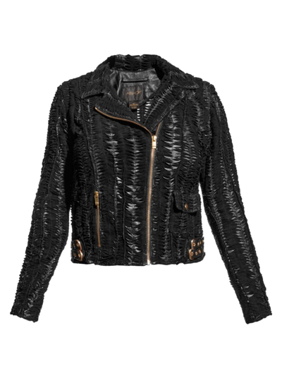 Shop As By Df Women's Safe & Sound Leather Jacket In Black