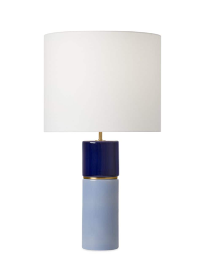 Shop Chapman & Myers Cade Large Table Lamp In Polar Blue
