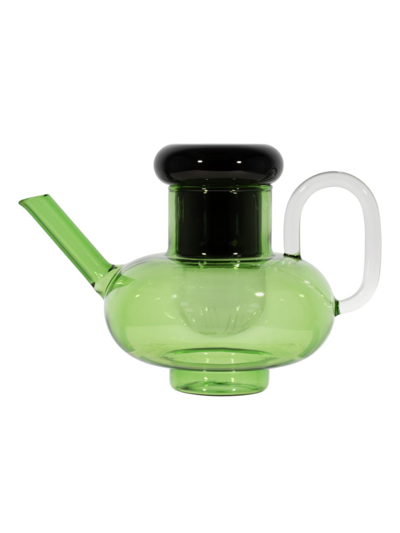 Shop Tom Dixon Bump Glass Tea Pot In Green