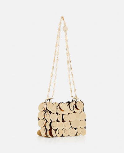 Rabanne Sparkle Nano Shoulder Bag In Gold
