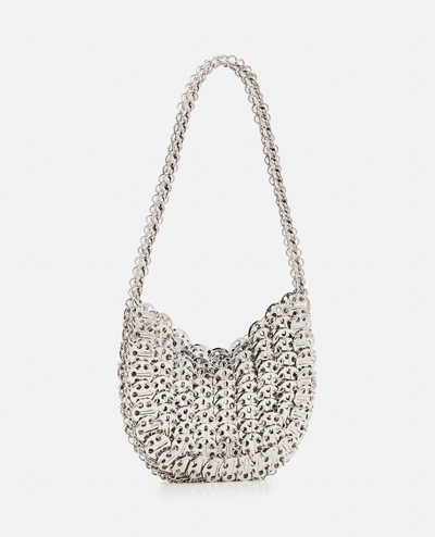Rabanne 1969 Moon Shouder Bag In Silver