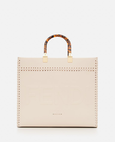 Shop Fendi Sunshine Bag In White