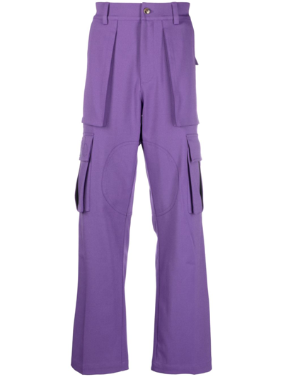 Shop Nahmias Cargohose Mit Herzstickerei In Purple