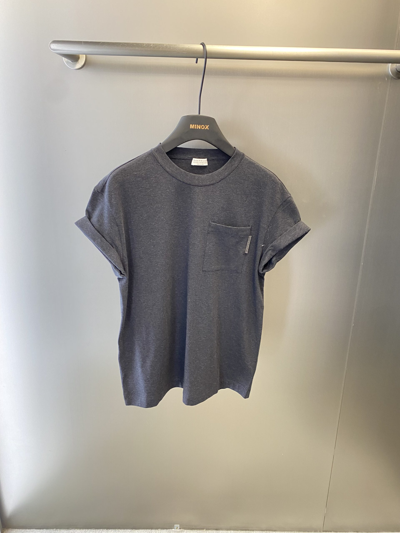 Shop Brunello Cucinelli Stretch Cotton Jersey T-shirt