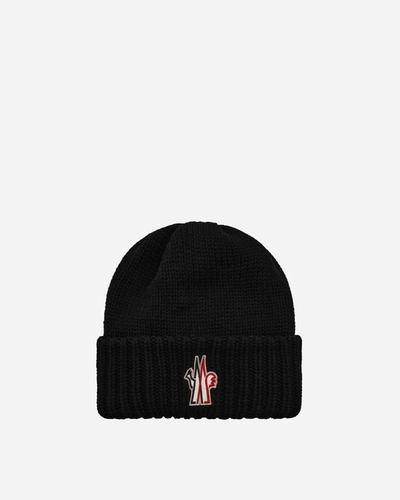 Shop Moncler Pure Wool Beanie In Black