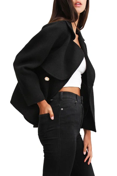Belle & Bloom I'm Yours Wool Blend Coat In Black
