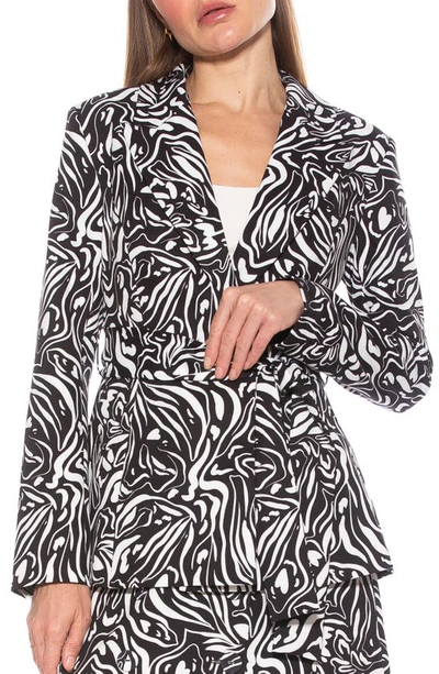 Shop Alexia Admor Olya Jacket Blazer In Zebra
