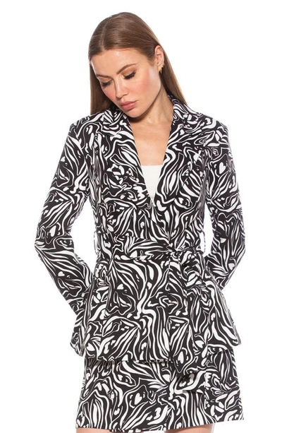 Shop Alexia Admor Olya Jacket Blazer In Zebra