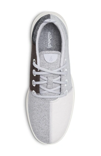 Shop Allbirds Patchwork Wool Runner Sneaker In Grey Scale/ Natural White