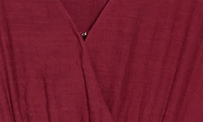 Wishlist Long Sleeve Handkerchief Hem Dress In Wine