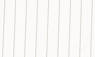 Alexia Admor Indigo Oversize Pinstripe Double Breasted Blazer In Beige Stripe