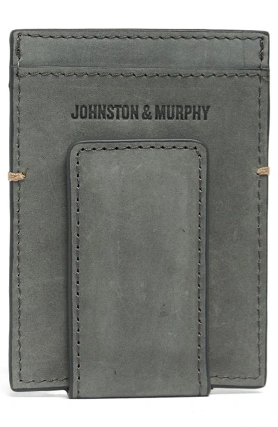 Shop Johnston & Murphy Front Pocket Wallet In Gray