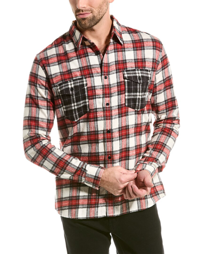 Shop The Kooples Flannel Shirt In Red
