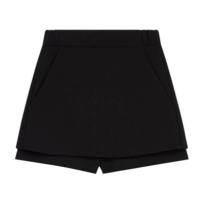 Shop Maje Short Crepe Skirt In Noir