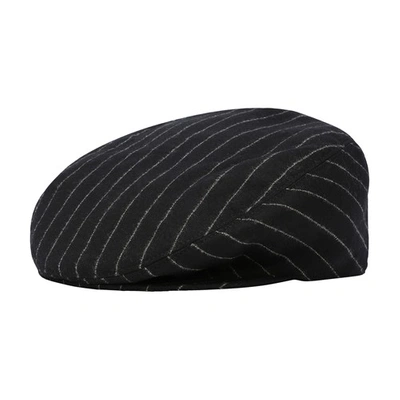 Shop Dolce & Gabbana Pinstripe Wool Flat Cap In Striped