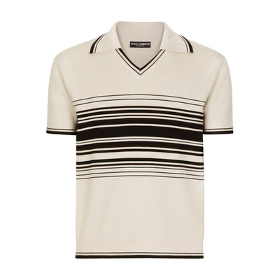 Shop Dolce & Gabbana Wool Polo-shirt In Combined_colour