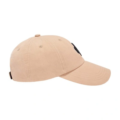Shop Maje Cotton Cap With Clover Logo In Beige_mastic