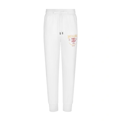 Shop Dolce & Gabbana Jersey Jogging Pants In Optical_white