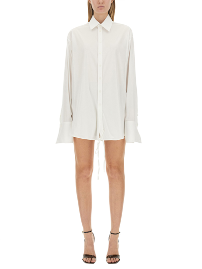 Shop Peter Do Drawstring Shirt In White