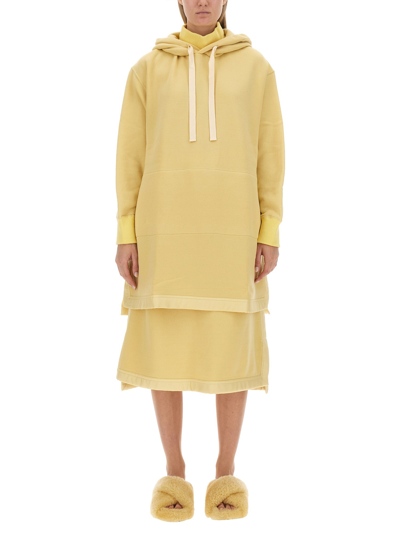 Shop Jil Sander Hoodie In Yellow