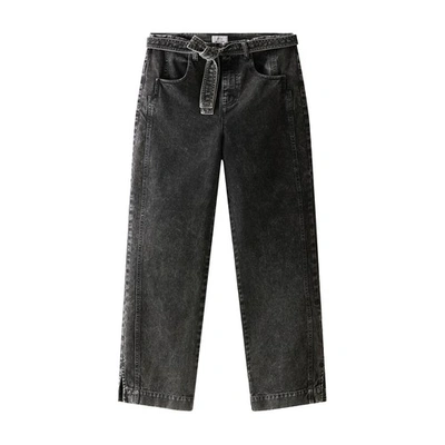 Shop Woolrich Jeans With Removable Belt In Black
